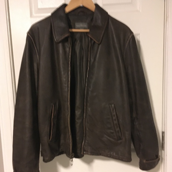 Ll Bean Signature Leather Bomber Jacket 